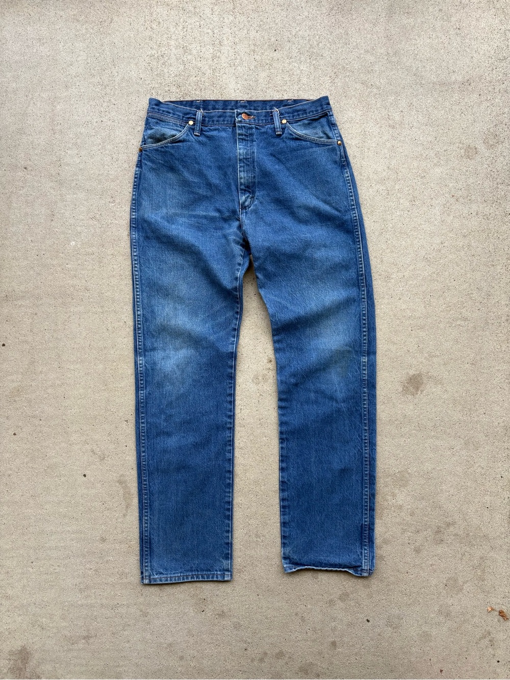 Vintage 80s 90s Wrangler 13MWZ Made in USA Cowboy Cut Jeans Medium Wash 34 x 33